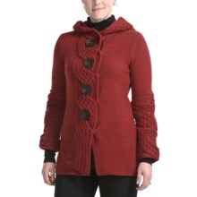 CoVelo Chelsea Hooded Cardigan Sweater (For Women) in Red - Closeouts