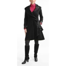 CoVelo Wool Tweed Coat - Wrap (For Women) in Pepper - Closeouts