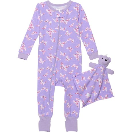 Sleep On It Coveralls with Baby Buddy - Long Sleeve (For Infant Girls) - PURPLE (24M )