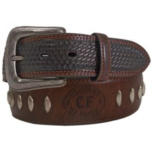 Cowboys of Faith Leather Belt (For Men) in Brown - Closeouts