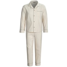 Coyuchi Classic Flannel Pajamas - Organic Cotton, Long Sleeve (For Men) in Ivory/Linen - Closeouts