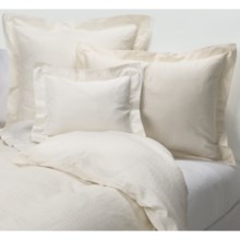 Coyuchi Diamond Jacquard Duvet Cover - King, Organic Cotton, 300 TC in Ivory W/White - Closeouts