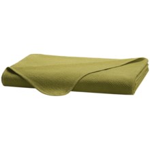Coyuchi Honeycomb Throw Blanket - Organic Cotton in Green Tea - Closeouts