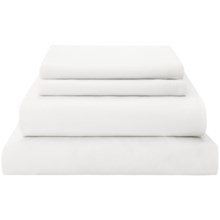 Coyuchi Organic Cotton Sateen Sheet Set - 300 TC, King in White - Closeouts