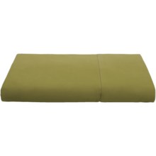 Coyuchi Percale Flat Sheet - King, 220 TC Organic Cotton in Green Tea - Closeouts