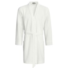 Coyuchi Rustic Waffle Robe - Long Sleeve (For Men and Women) in White - Closeouts