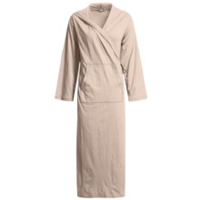 Coyuchi Slub Jersey Cotton Hooded Robe - Long Sleeve (For Women) in Ivory - Closeouts