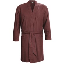 Coyuchi Slub Jersey Robe - Organic Cotton, Long Sleeve (For Men) in Mulberry - Closeouts