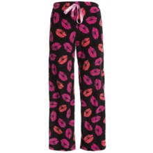 Cozy Fleece Lounge Pants (For Women) in Black Lips - 2nds