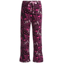 Cozy Fleece Lounge Pants (For Women) in Black Love - 2nds