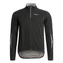 Craft of Sweden High-Performance Stretch Cycling Jacket - Soft Shell (For Men) in Black/Platinum - Closeouts