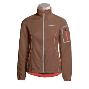 Craft of Sweden Pro Run Windproof Jacket (For Women) in Earth