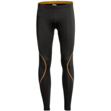 Craft of Sweden Run Tights (For Men) in Black/Carrot - Closeouts