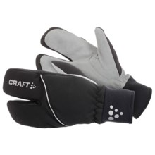 Craft of Sweden XC Split-Finger Ski Gloves - Insulated (For Men and Women) in Black/Platinum - Closeouts