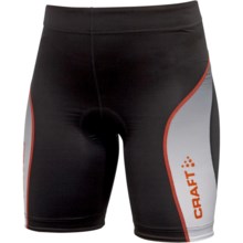 Craft Sportswear Elite Tri Shorts - 7", UPF 50+ (For Women) in Black/Grey/Cocktail - Closeouts