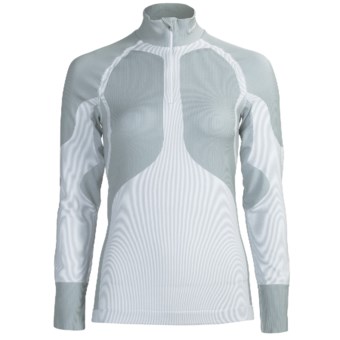 Craft Sportswear Pro Warm Base Layer Top - Lightweight, Zip Neck, Long Sleeve (For Women) in White