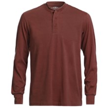 CRC Sport Henley Shirt - Long Sleeve (For Men) in Brick - Closeouts