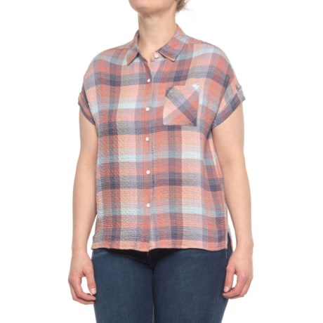 North River Crineckle Woven Shirt - Short Sleeve (For Women) - DESERT (M )