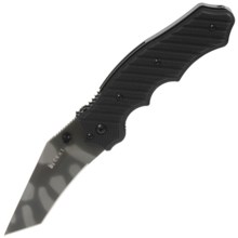 CRKT Crawford Triumph Folding Pocket Knife - Straight Edge, Liner Lock in Tiger Stripe - Closeouts