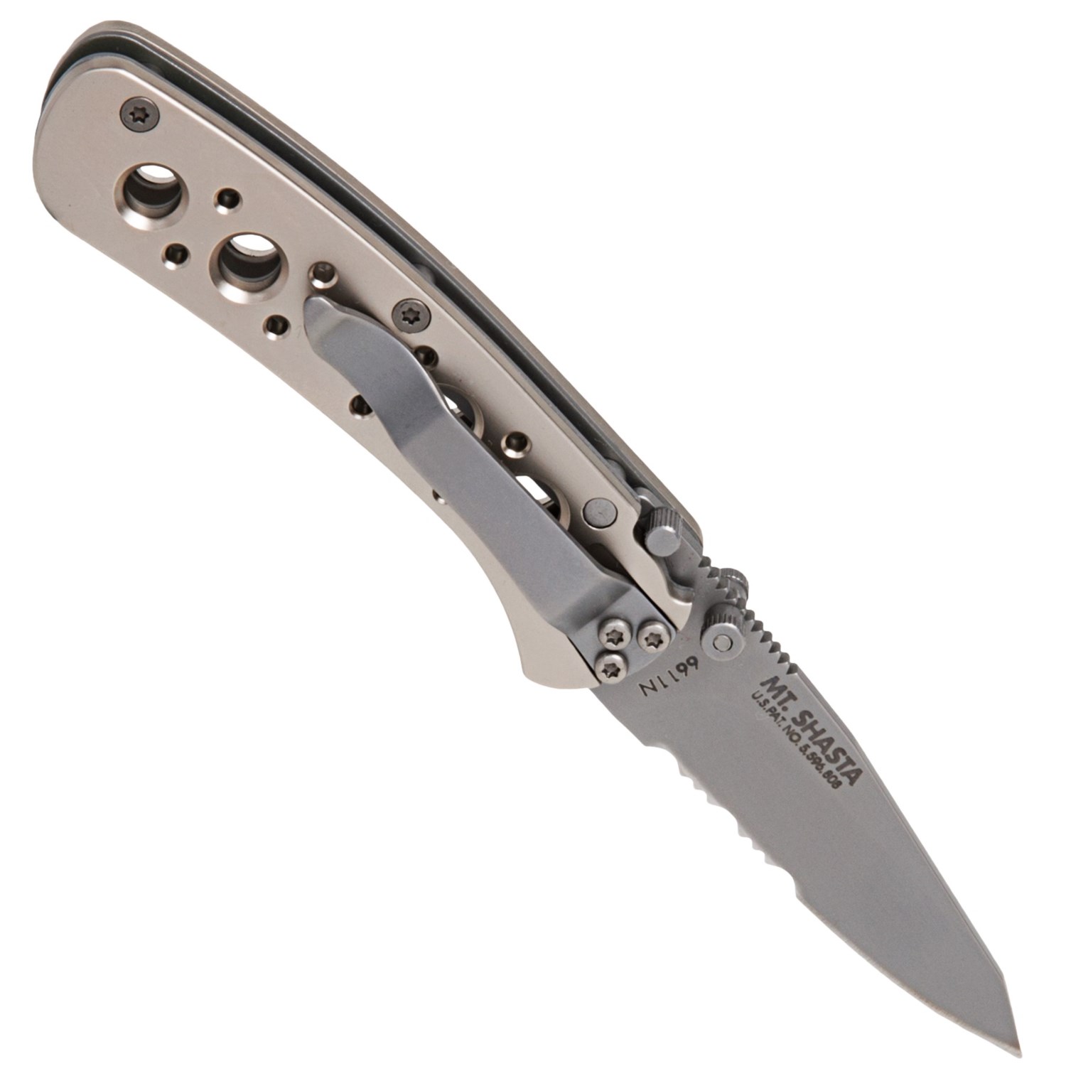 CRKT Mt. Shasta Folding Pocket Knife Drop Point, Combo Edge, Liner