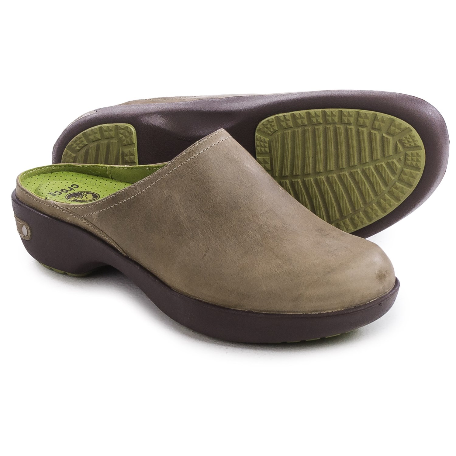leather crocs for women