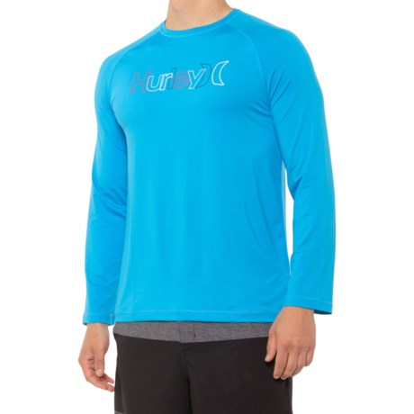 Hurley Crossover Sun Shirt - Short Sleeve (For Men) - BLUE HEROIC (L )