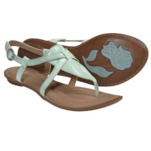 Crown by Born Aberlin Sandals - Leather (For Women) in Light Blue Patent - Closeouts