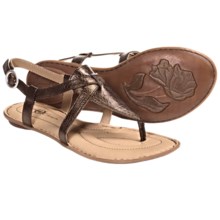 Crown by Born Aberlin Sandals - Leather (For Women) in Wood Metallic - Closeouts