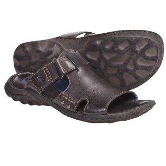 Crown by Born Damian Sandals - Leather (For Men) in Dark Brown Leather