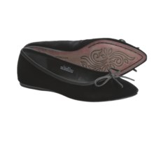 Crown by Born Franca Ballet Flats (For Women) in Nero Velvet - Closeouts