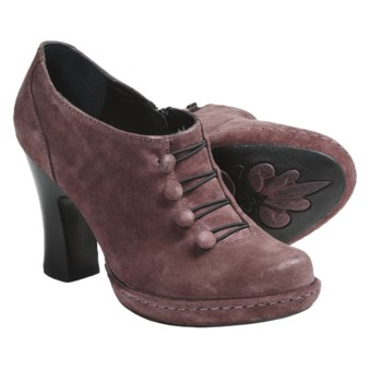 Crown by Born Hetty Ankle Boots - Side Zip (For Women) in Dusty Rose Suede