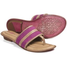 Crown by Born Natania Linen Sandals (For Women) in Fuschia - Closeouts