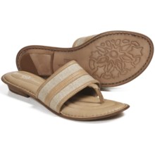 Crown by Born Natania Linen Sandals (For Women) in Stone - Closeouts
