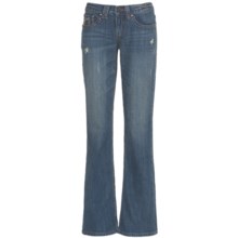 Cruel Girl Sadie Jeans - Bootcut, Embellished Back Pockets (For Women) in Dark Khaki Blast - Closeouts