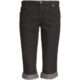 Cuffed Denim Capris - Stretch Cotton (For Women)