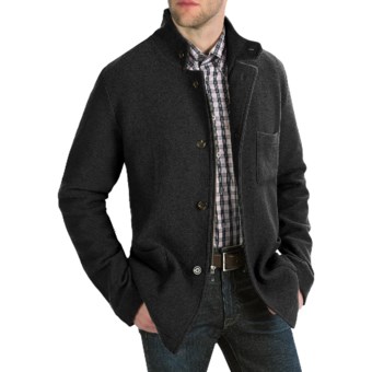 Cullen Boiled Wool Tailored Jacket (For Men) in Black