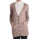 Cullen Button Cuff Long Cardigan Sweater - Silk-Cotton (For Women)