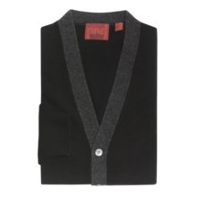 Cullen Cashmere Cardigan Sweater (For Men) in Black Combo - Closeouts