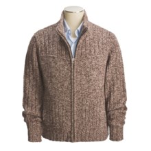 Cullen Chunky Donegal Tweed Zip Sweater (For Men) in Espresso Tweed - Closeouts
