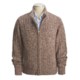 Cullen Chunky Donegal Tweed Zip Sweater (For Men)