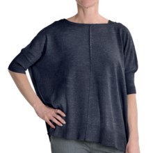 Cullen Cotton Blanket Sweater - Roll Neck (For Women) in Dark Wash - Closeouts