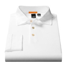 Cullen Cotton Pique Polo Shirt - Long Sleeve (For Men) in White - Closeouts