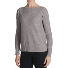 Cullen Hi-Lo Sweater - Cashmere, Boat Neck (For Women) in Fog - Closeouts