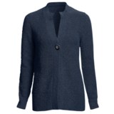 Cullen Long Cardigan Sweater - Boucle Knit, Italian Yarn (For Women)