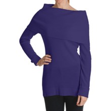 Cullen Over-the-Shoulder Cowl Neck Sweater - Cashmere (For Women) in Violet - Closeouts