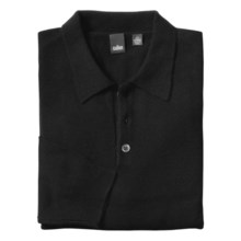 Cullen Polo Sweater - Cashmere (For Men) in Black - Closeouts
