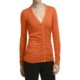 Cullen Silk-Cotton Ruched Cardigan Sweater - V-Neck (For Women)