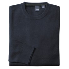 Cullen Solid Crew Neck Sweater - Cashmere (For Men) in Navy Combo - Closeouts