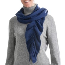 Cullen Twisty Pucker Scarf - Cashmere (For Women) in Altantic - Closeouts