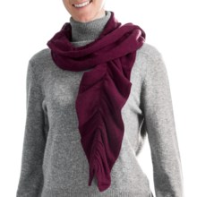 Cullen Twisty Pucker Scarf - Cashmere (For Women) in Claret - Closeouts